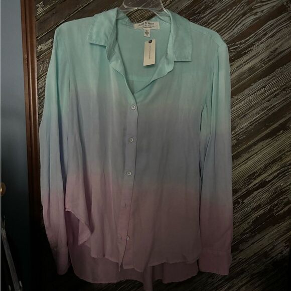 Cloth & Stone Ombré button down NWT - Picture 5 of 8